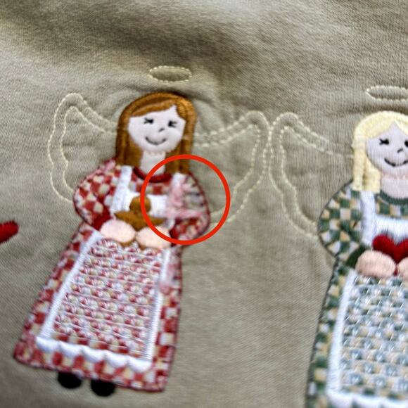 Vintage Top Stitch by Morning Sun Angel Sweatshirt Made In USA Women’s  Size L - Picture 8 of 10